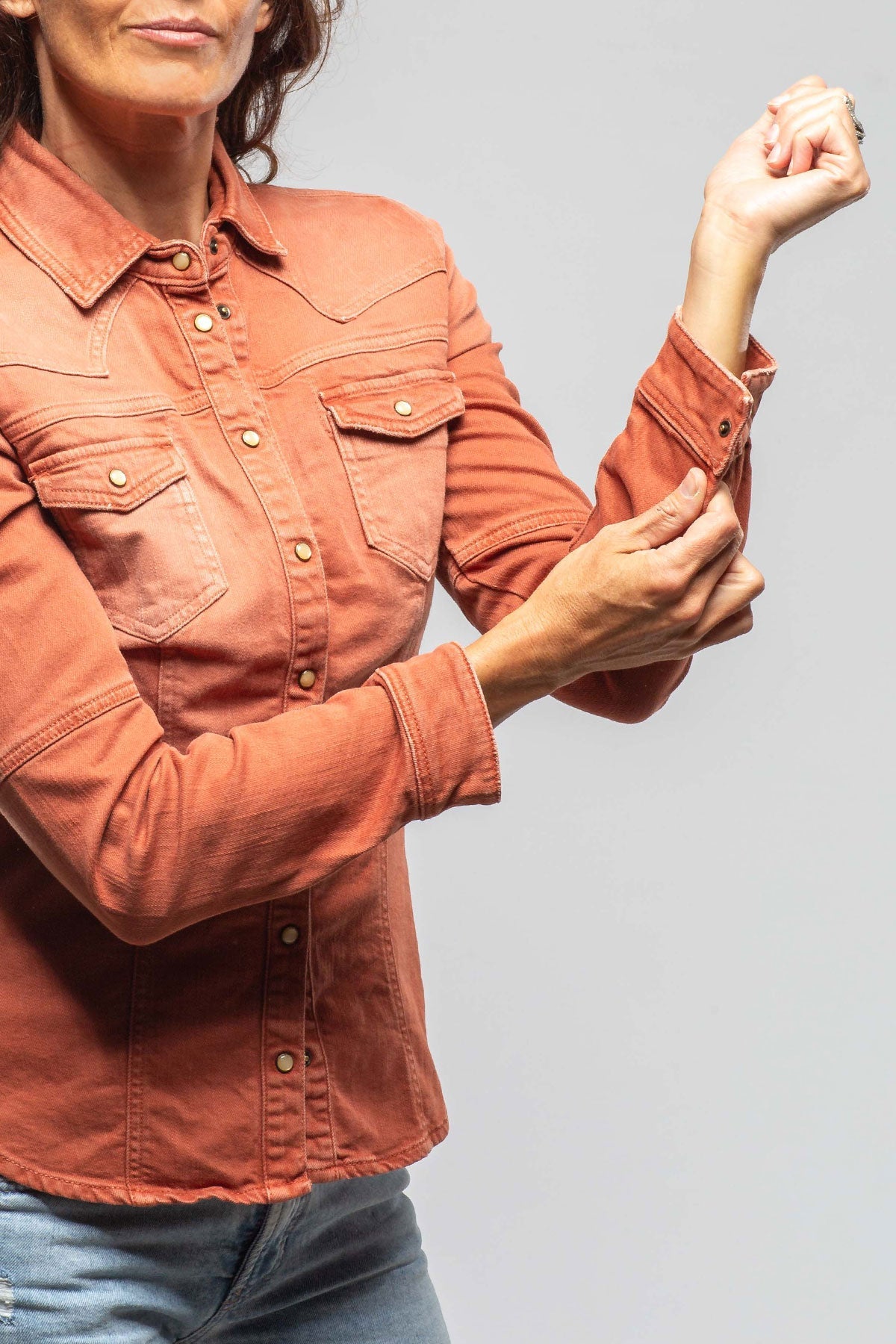 Sweetwater Denim Shirt In Coccio - AXEL'S