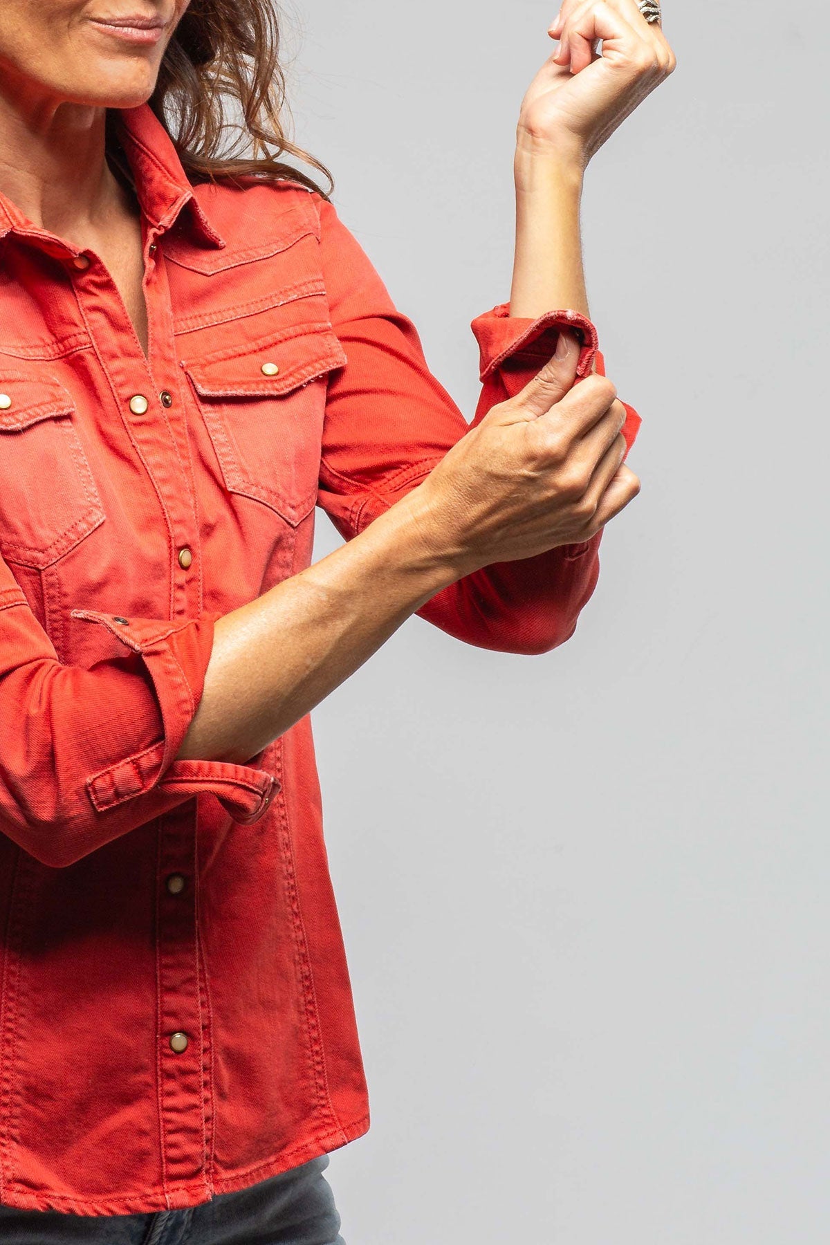 Sweetwater Denim Shirt In Corallo - AXEL'S