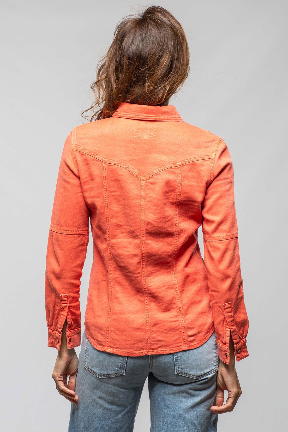 Axel's Premium Denim Yarmony Linen-Cotton Snap Shirt In Tropicale | Ladies - Snap Shirts