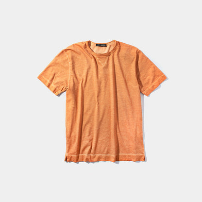 York Crew Neck in Orange | Mens - Shirts - T-Shirts | Gimo's Cotton
