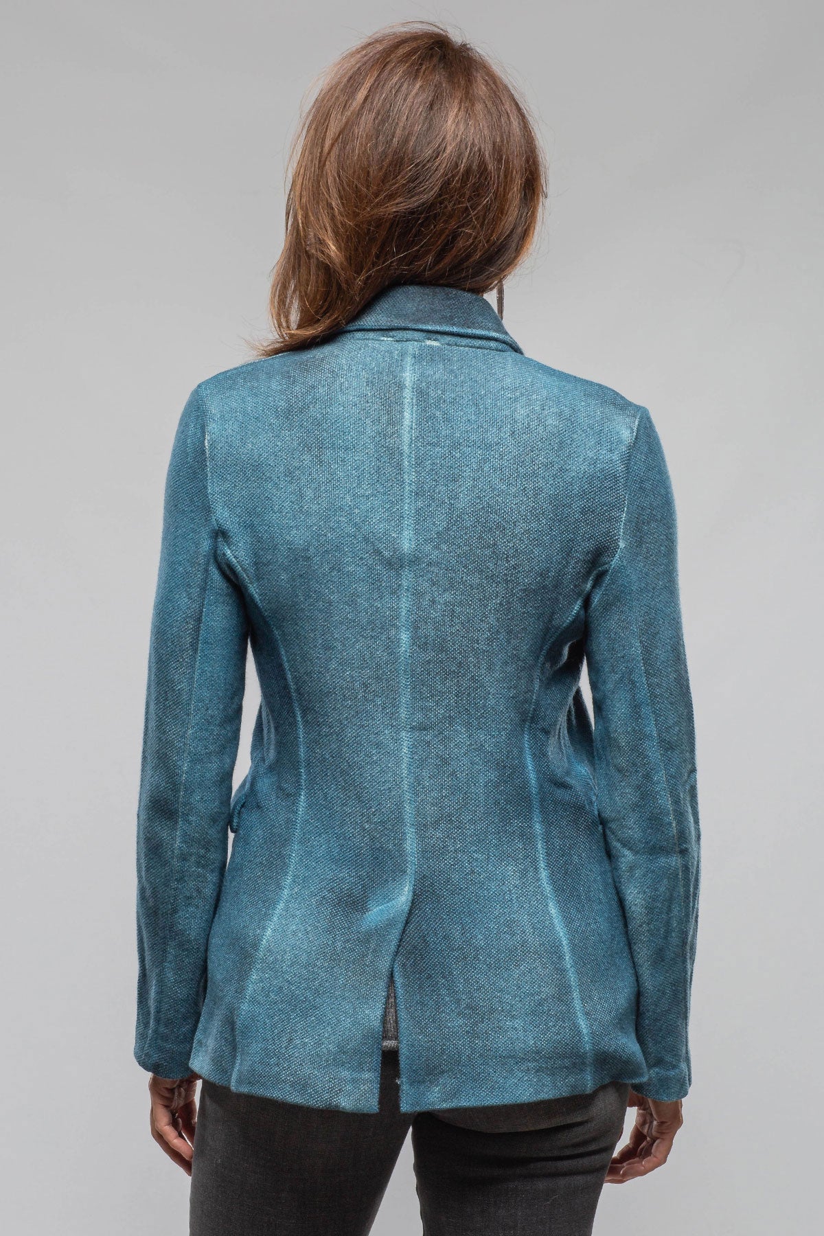 Borgo Painted Blazer In Dark Water | Ladies - Tailored - Jackets | Avant Toi