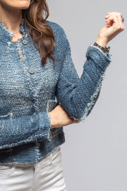 Olette Stitch Knit Jacket In Titanium | Ladies - Sweaters | Avant Toi