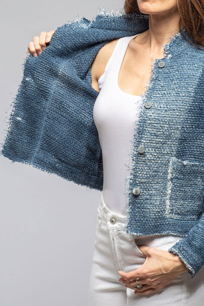Olette Stitch Knit Jacket In Titanium | Ladies - Sweaters | Avant Toi