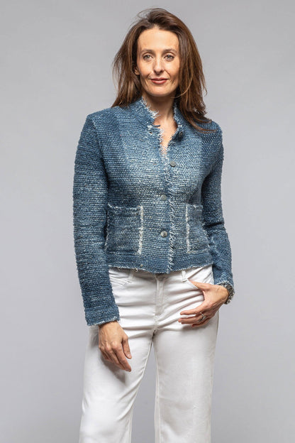 Olette Stitch Knit Jacket In Titanium | Ladies - Sweaters | Avant Toi