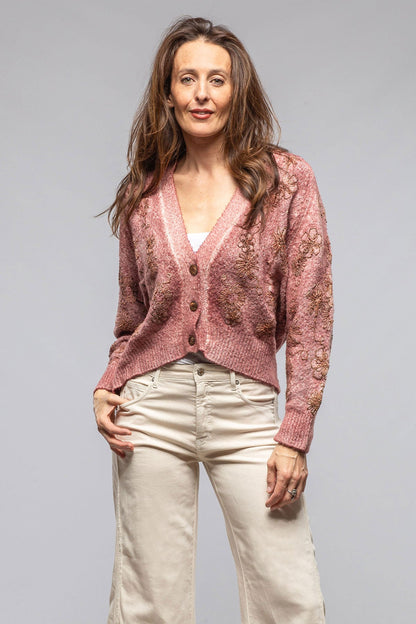 Rafi Embroidered Cardigan In Agate | Ladies - Sweaters | Avant Toi