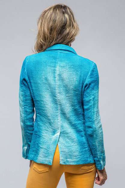 Avant Toi Roberta Dbl Brstd Shaded Jacket In Turquoise Ladies - Tailored - Jackets