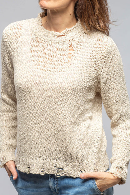 Salty Raw Sweater In Natural | Ladies - Sweaters | Avant Toi