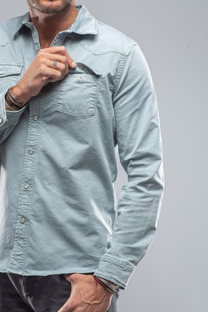 Axel's Premium Denim | Cassidy Snap Shirt In Turchese | Mens - Snap Shirts 