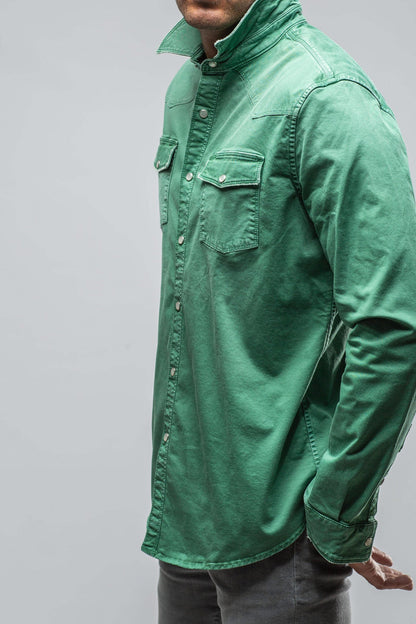 Axel's Premium Denim | Cassidy Snap Shirt Verde Giada | Mens - Snap Shirts 