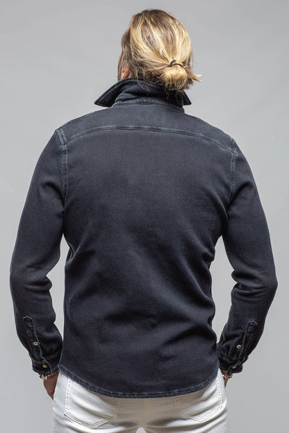 Cutter Knit Snap Shirt In Anthracite - AXEL'S