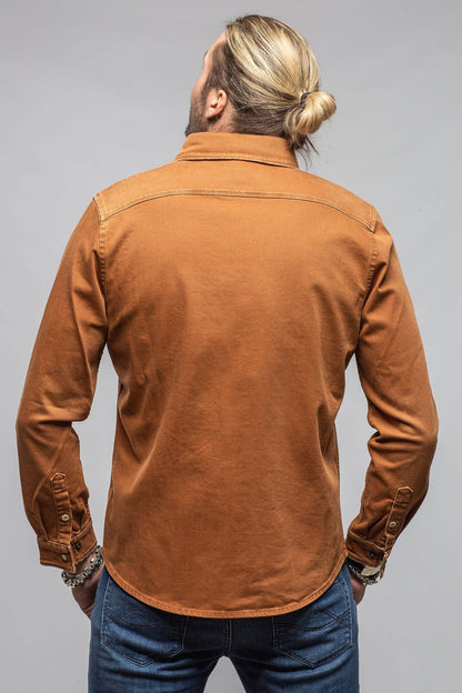Ranger Colored Denim Snap Shirt In Ruggine - AXEL'S