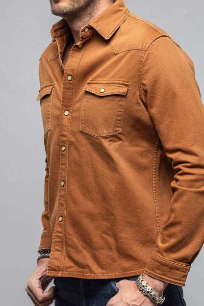 Ranger Colored Denim Snap Shirt In Ruggine - AXEL'S