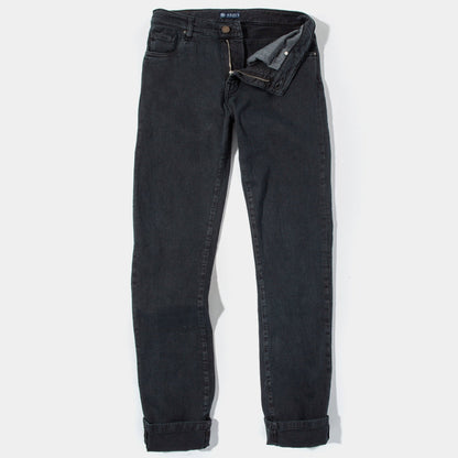 Axel's Premium Denim Taos Slim Cotton/Linen Denim in Anthracite Mens - Pants - 5 Pocket