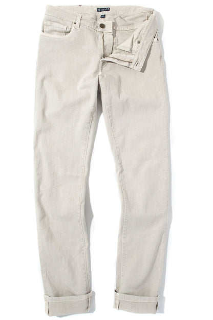 Axel's Premium Denim Taos Slim Cotton/Linen Denim in Sasso Mens - Pants - 5 Pocket