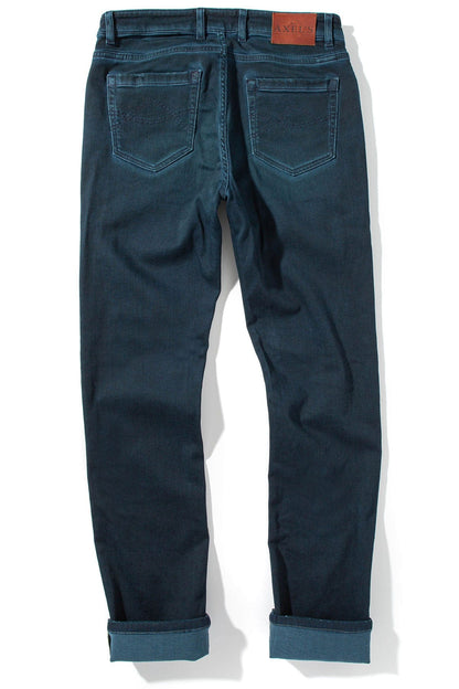 Waylon Over-Dyed Stretch Denim In Petroleo - AXEL'S