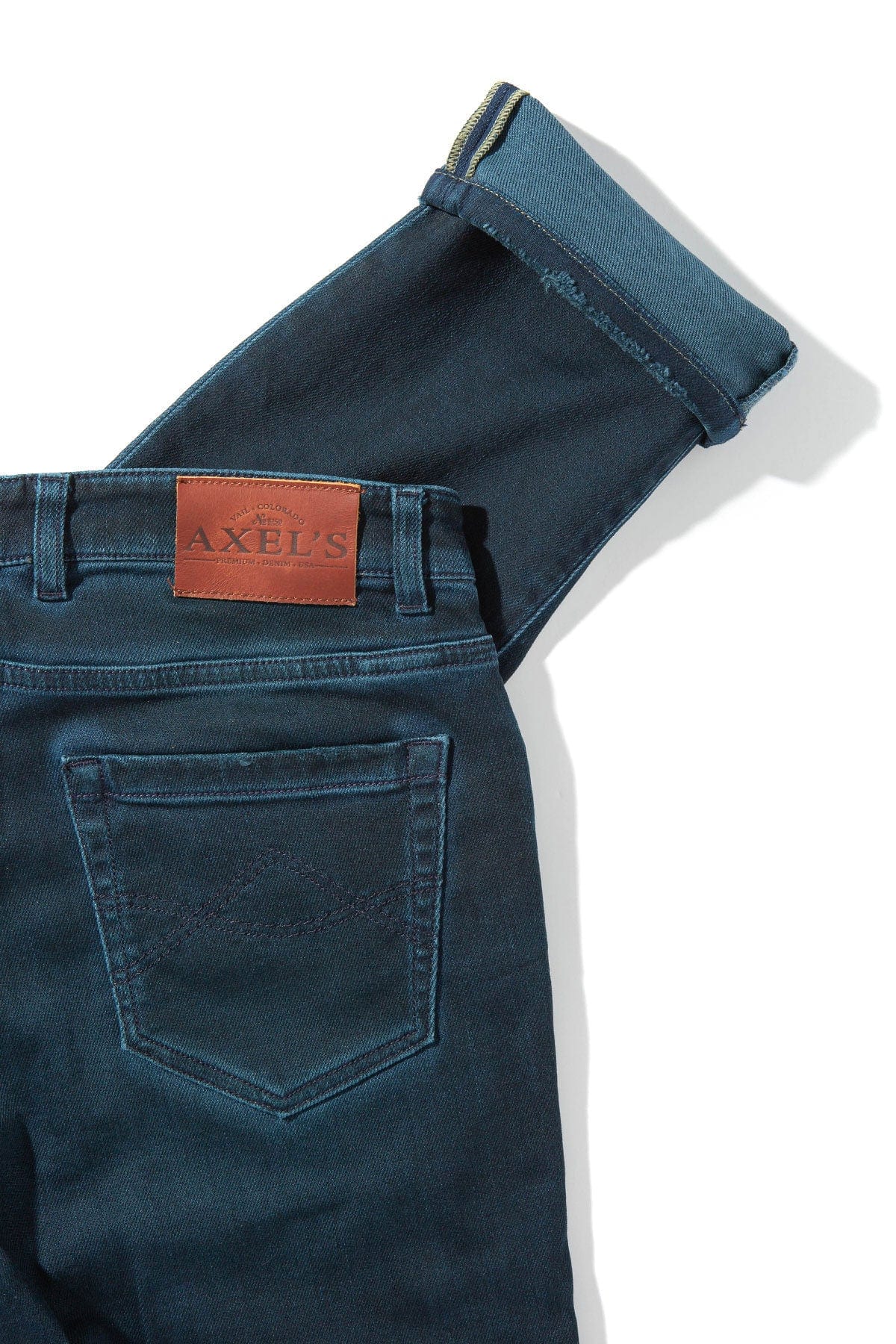 Waylon Over-Dyed Stretch Denim In Petroleo - AXEL'S