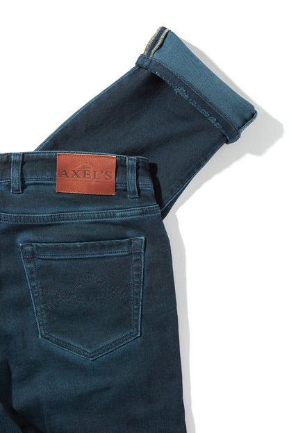Waylon Over-Dyed Stretch Denim In Petroleo - AXEL'S