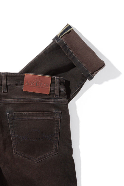 Waylon Over-Dyed Stretch Denim In Wenge - AXEL'S