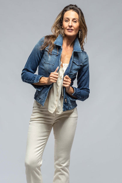 Beale Over-Dyed Denim Jacket In Mid Dark Blue - AXEL'S
