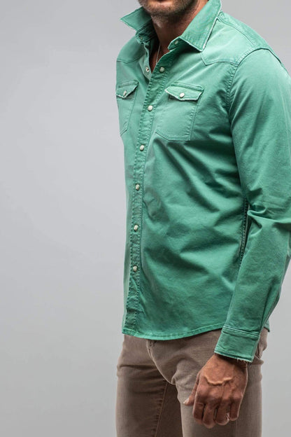 Axel's Premium Denim Cassidy Snap Shirt Verde Giada | Mens - Snap Shirts