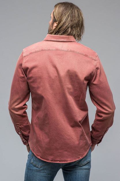 Ranger Colored Denim Snap Shirt In Terracotta - AXEL'S