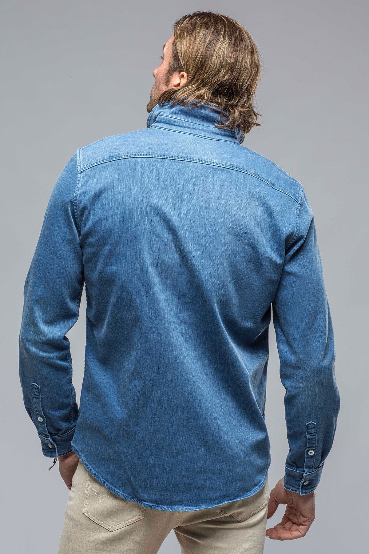 Ranger Colored Denim Snap Shirt In Olympic Blue - AXEL'S
