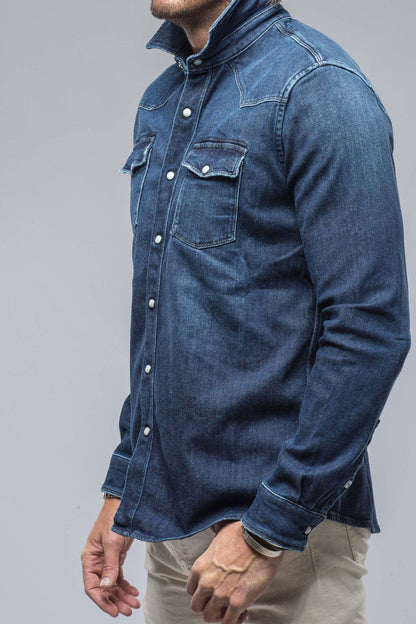 Roper Over-Dyed Western Snap Shirt In Dark Blue - AXEL'S
