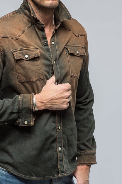 Roper Over-Dyed Western Snap Shirt In Ironside - AXEL'S