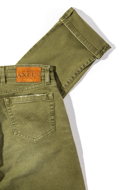 Axels Premium Denim Silverton Colored Denim In Avocado Mens - Pants - 5 Pocket
