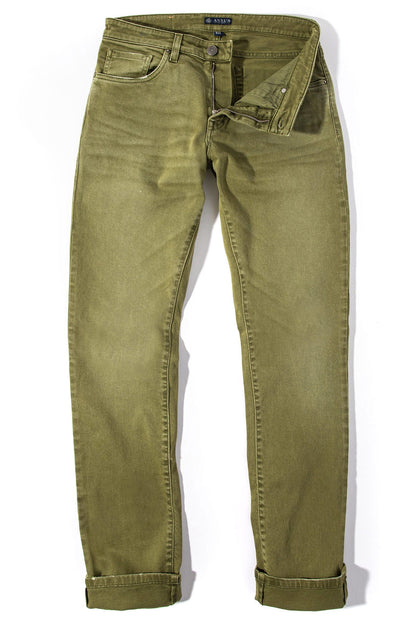 Axels Premium Denim Silverton Colored Denim In Avocado Mens - Pants - 5 Pocket