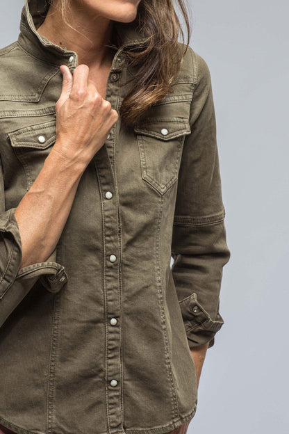 Sweetwater Denim Shirt In Army Green - AXEL'S