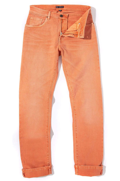Tucson Selvedge Denim In Tangerine - AXEL'S