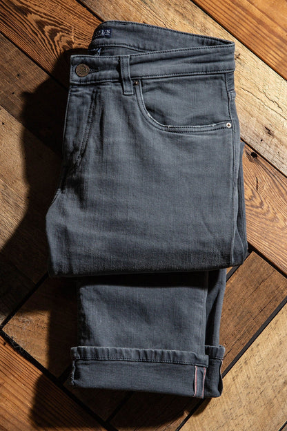 Axel's Premium Denim Tucson Selvedge Denim In Acciaio | Mens - Pants - 5 Pocket