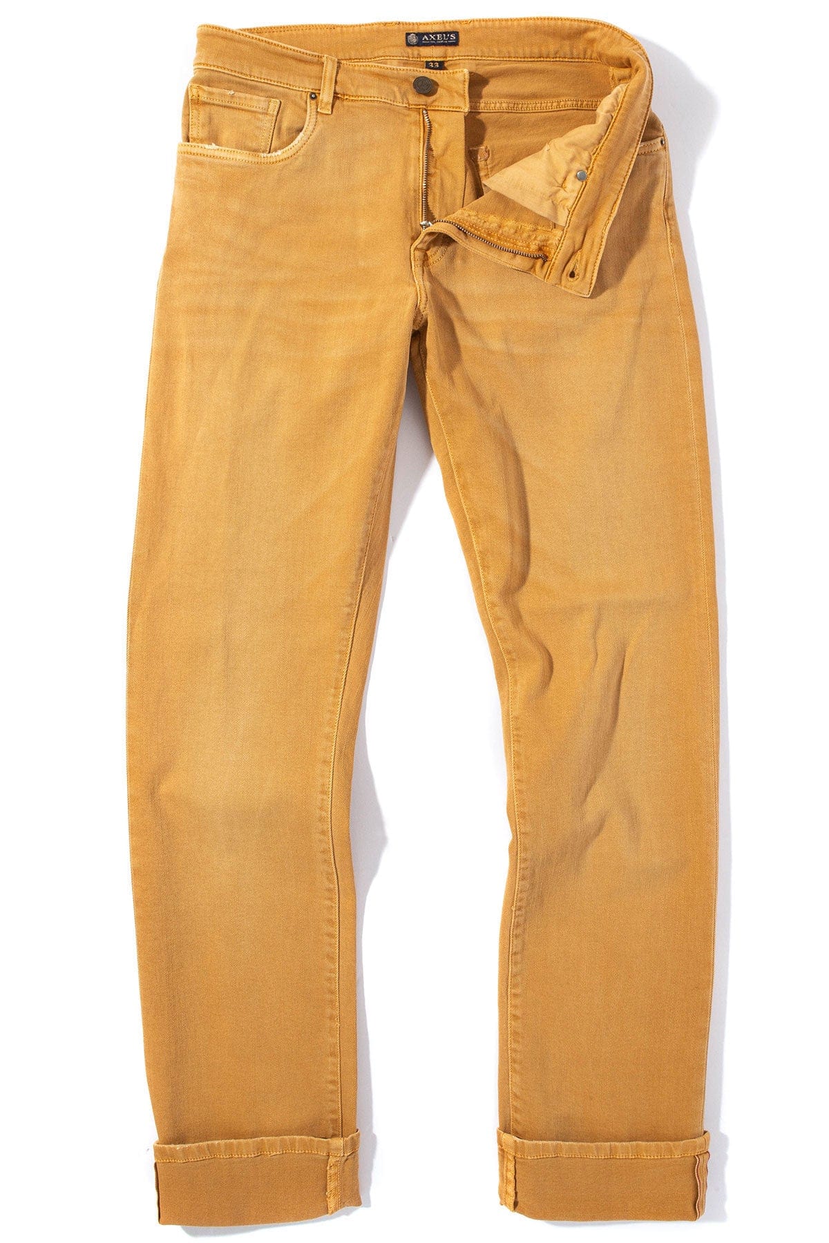 Tucson Selvedge Denim In Ocra - AXEL'S