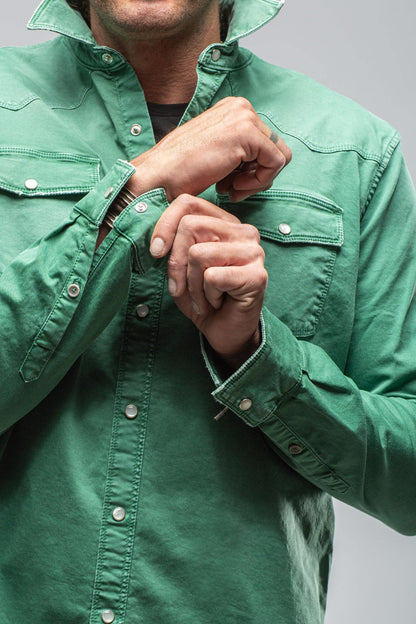 Cassidy Snap Shirt Verde Giada | Mens - Snap Shirts | Axel's Premium Denim