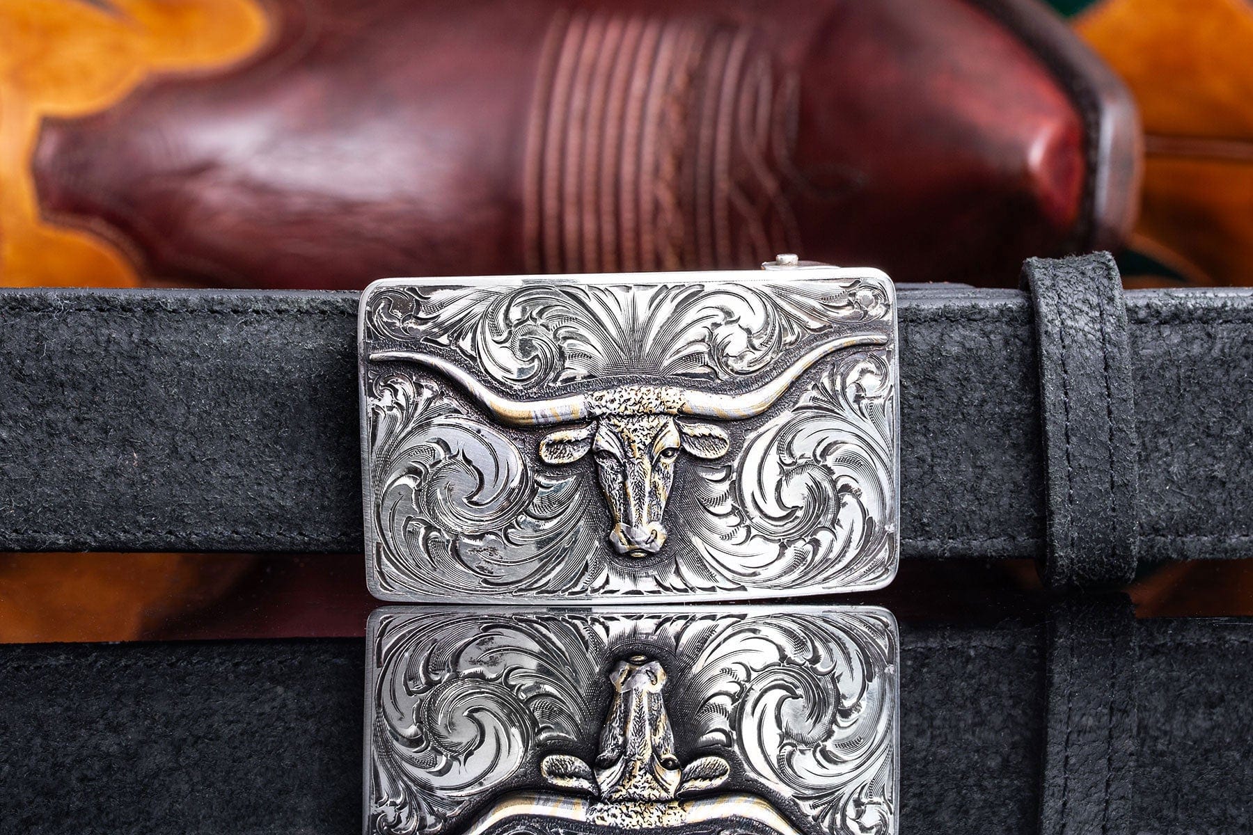 American Buckle Collection AB Makume Longhorn | Belts And Buckles - Trophy