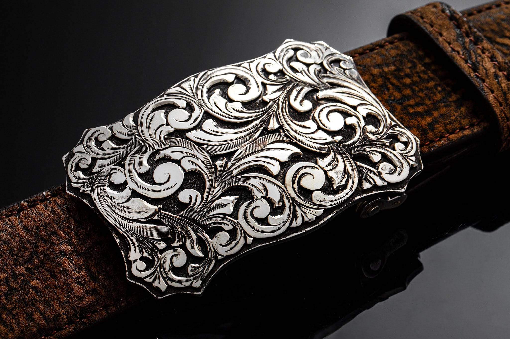American Buckle Collection AO Heraldic Swirl | Belts And Buckles - Trophy