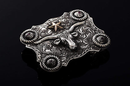 AO Wyatt Longhorn Ruby | Belts And Buckles - Trophy | Comstock Heritage