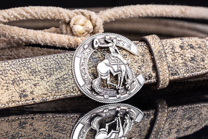 American Buckle Collection Clayton Horseshoe Saddle Bronc | Belts And Buckles - Trophy