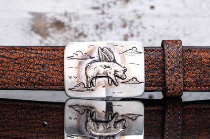 Comstock Heritage Flying Pig Trophy Buckle Belts And Buckles - Trophy