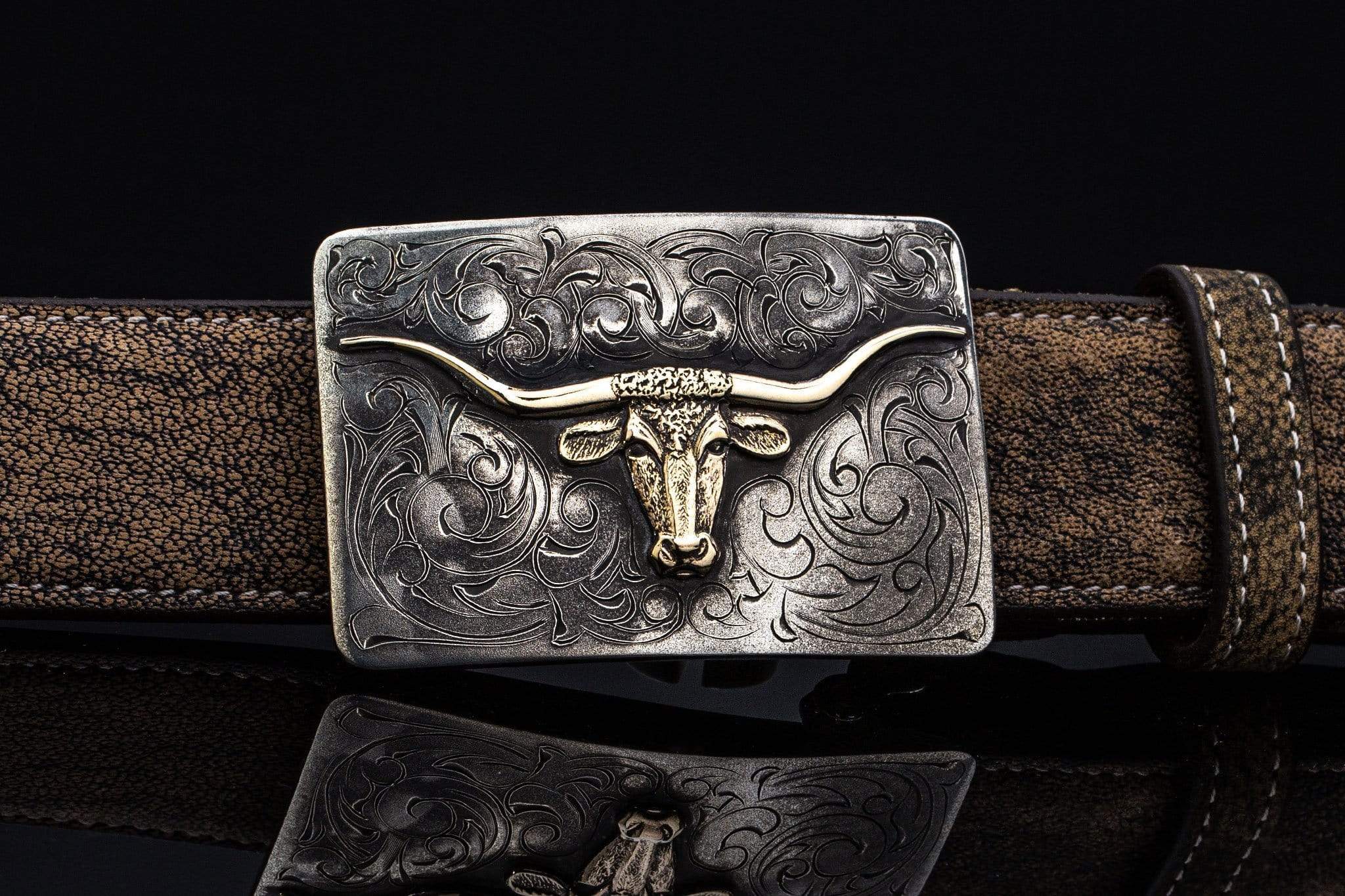 American Buckle Collection McCreedy Longhorn | Belts And Buckles - Trophy