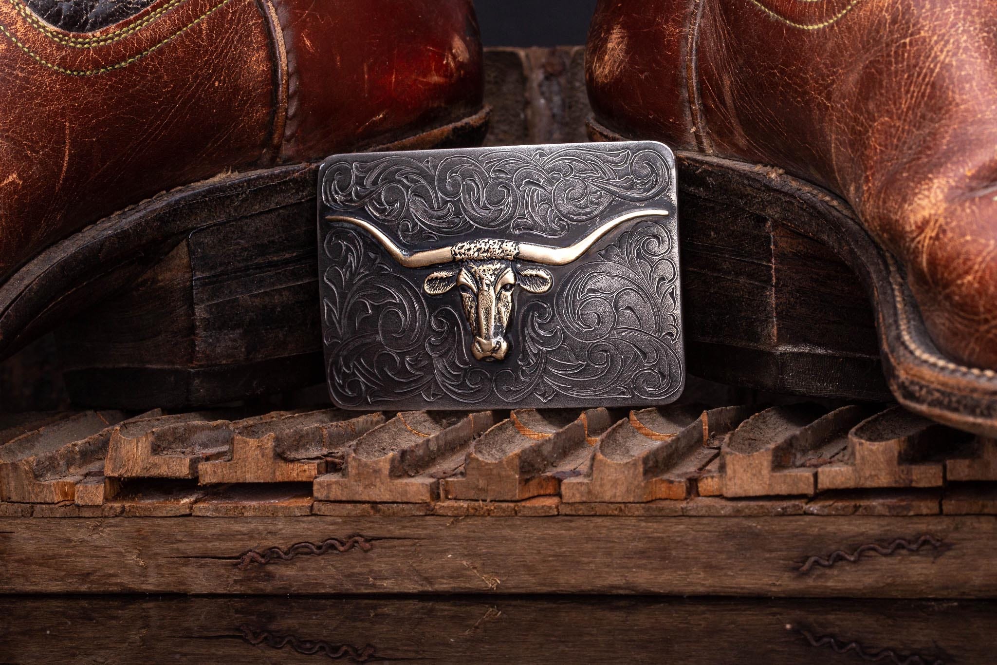 American Buckle Collection McCreedy Longhorn | Belts And Buckles - Trophy