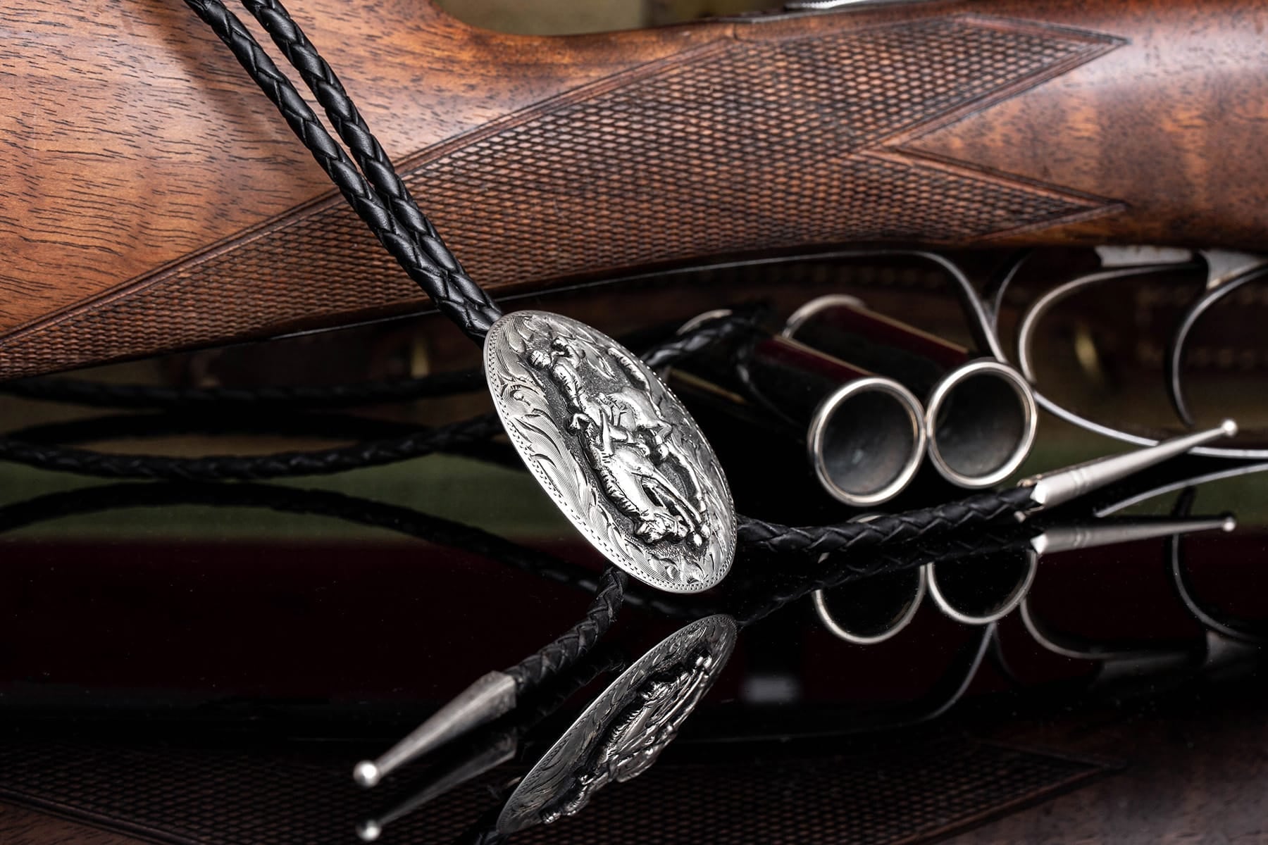 Oval Bronc Rider Bolo Tie - AXEL'S