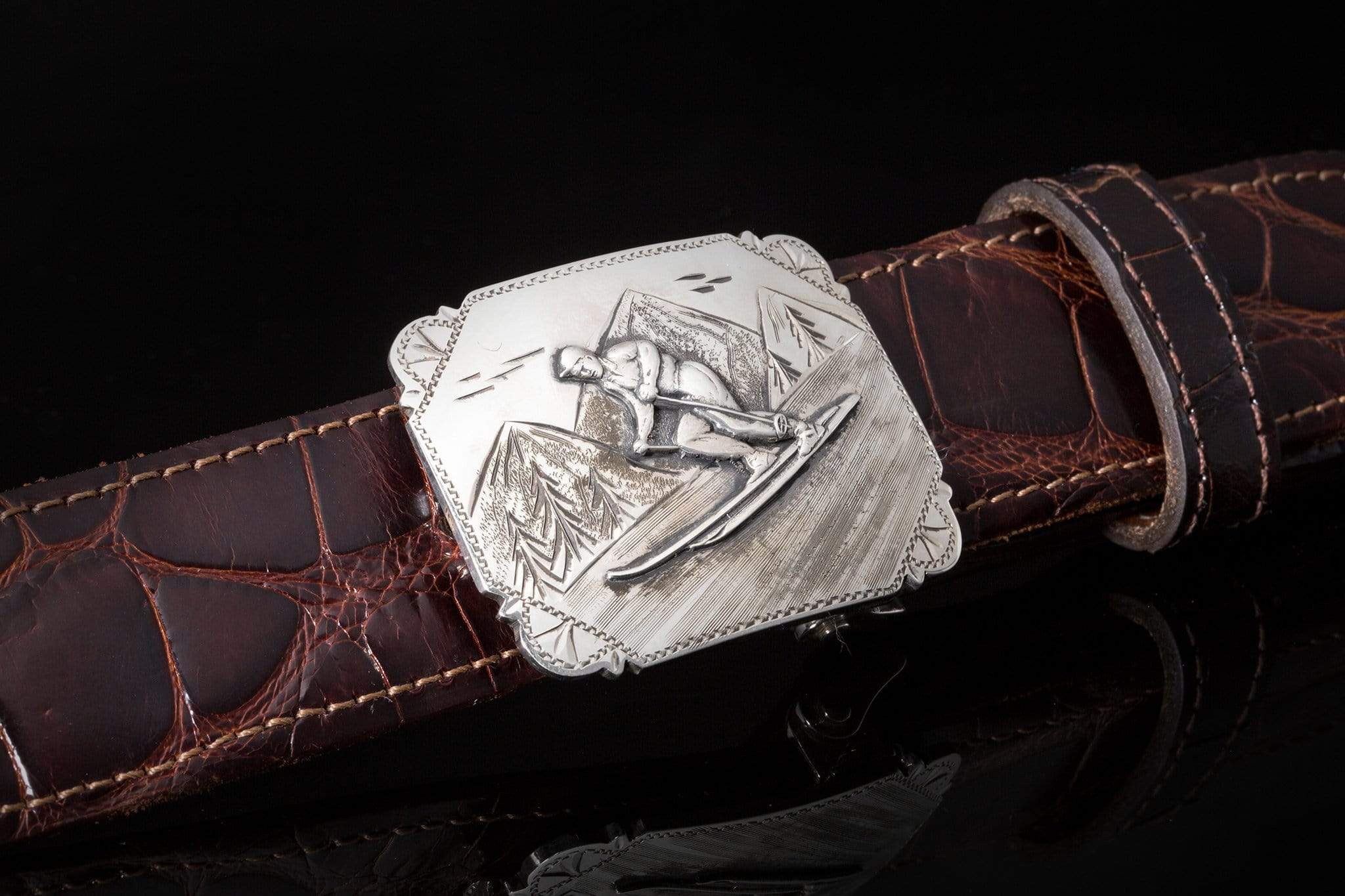 Pecos Skier | Belts And Buckles - Trophy | American Buckle Collection