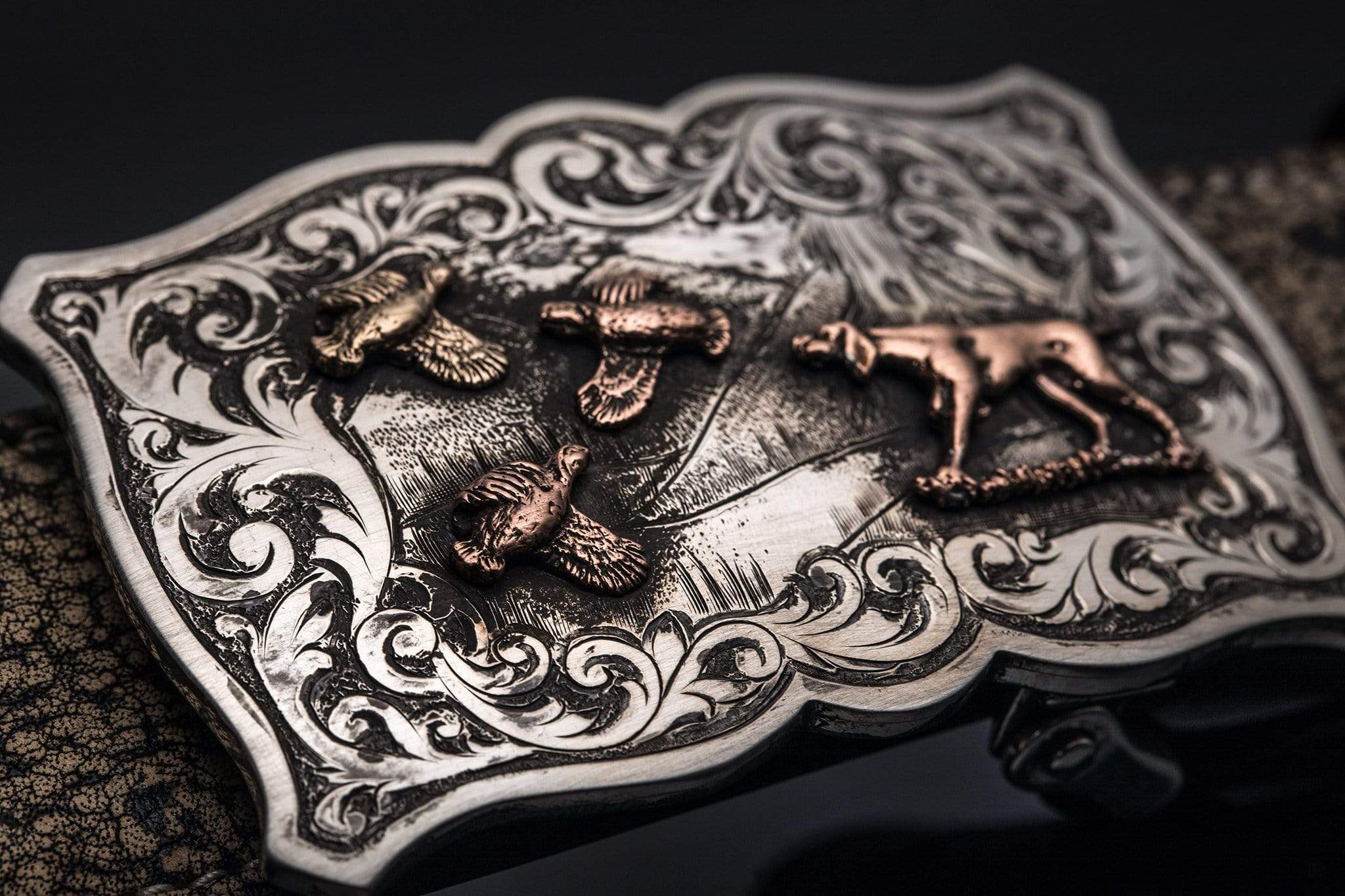 Quail Hunt | Belts And Buckles - Trophy | American Buckle Collection
