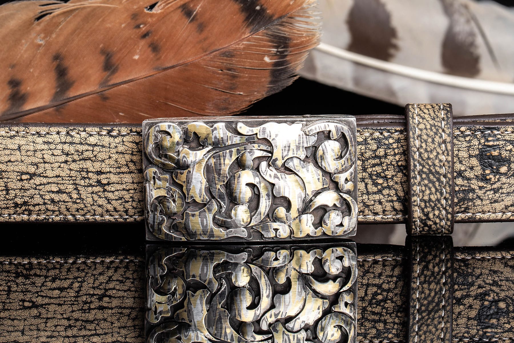 Tyson Swirl Mokume Buckle - AXEL'S