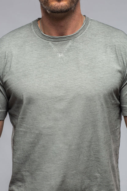 York Crew Neck in Steel Grey | Mens - Shirts - T-Shirts | Gimo's Cotton