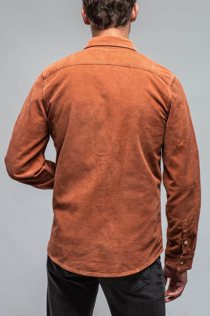 Brooks Corduroy Snap Shirt In Coccio | Mens - Snap Shirts | Axel's Premium Denim