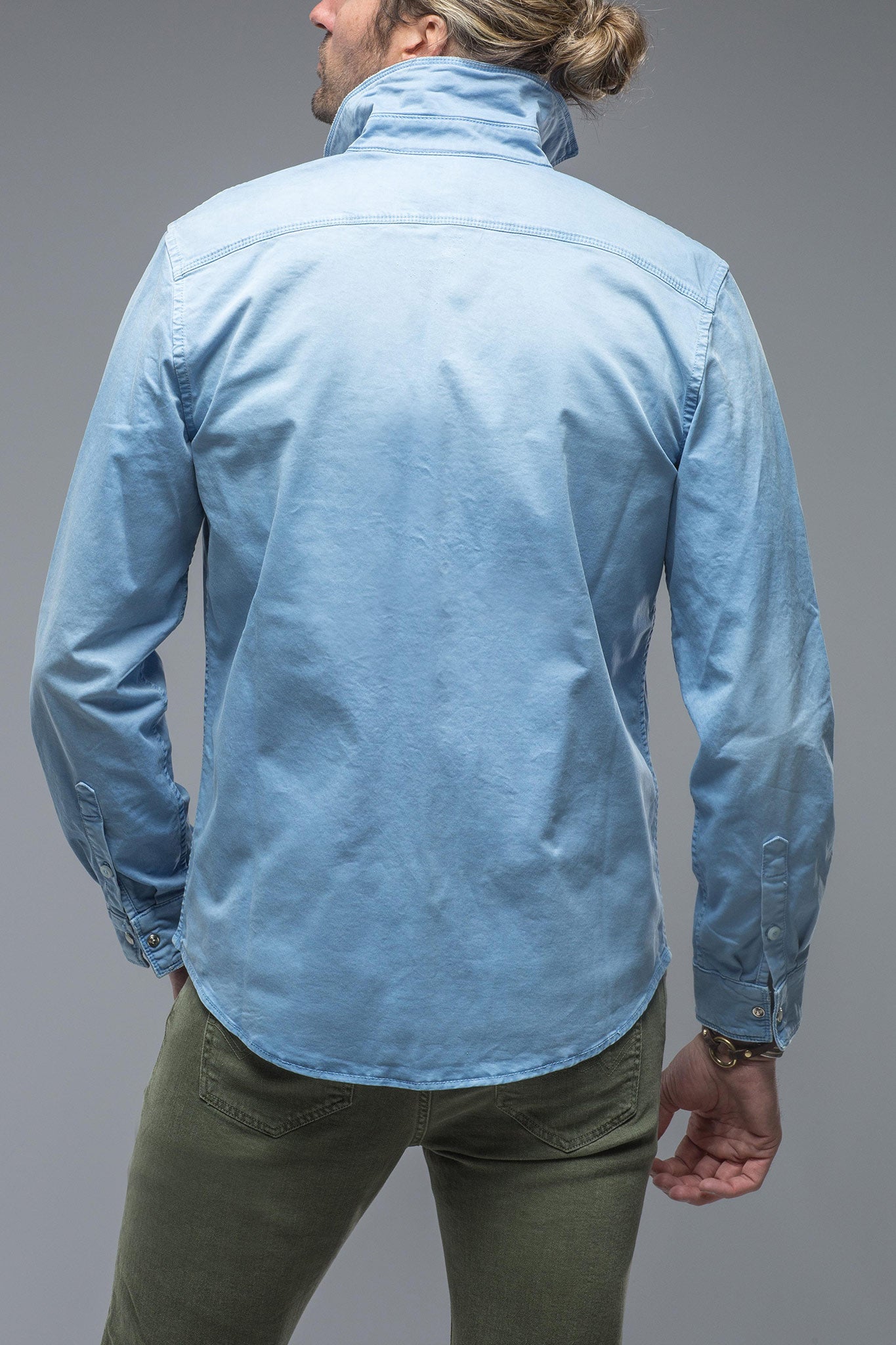 Cassidy Snap Shirt In Oltremare | Mens - Snap Shirts | Axel's Premium Denim
