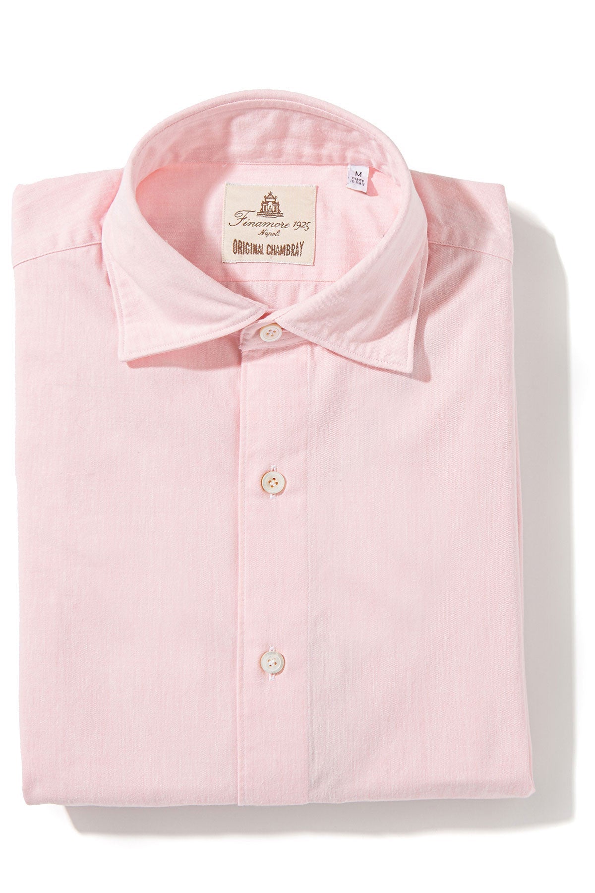 Dragones Chambray Shirt In Pink | Mens - Shirts - Dress | Finamore Napoli